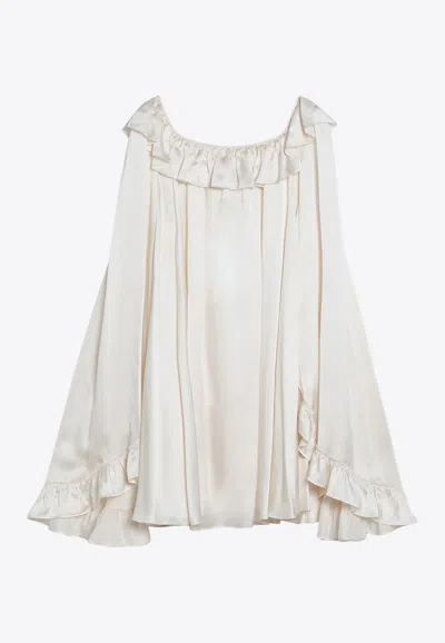 Chloé Flared Sleeves Silk Mini Dress