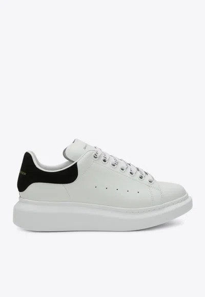 Alexander Mcqueen Oversize Sneakers In White And Beige Calf Leather