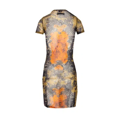 Jean Paul Gaultier Women Medaillon Print Mesh Short Dress