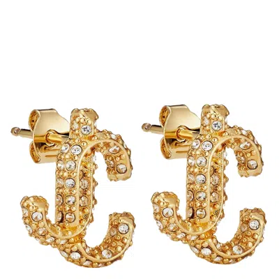 Jimmy Choo Crystal-embellished Jc Stud Earrings