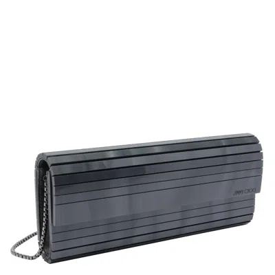 Jimmy Choo Sweetie Mother-of-pearl Plexiglass Clutch Bag In Gray