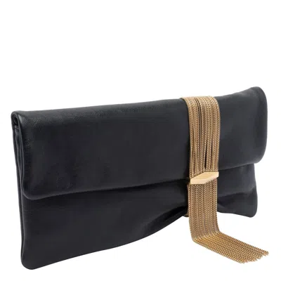 Jimmy Choo Clutch Zendra In Pelle Nera Donna