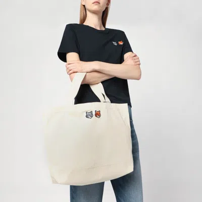 Maison Kitsuné Double Bold Fox Head Medium Tote Bag