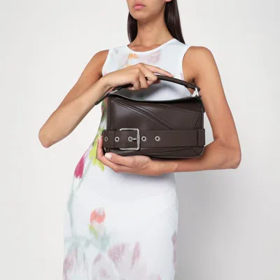 Loewe Puzzle Biker Small Bag Dark Brownie
