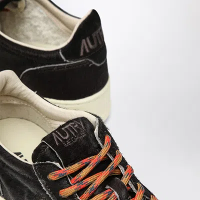 Autry Medalist Sneakers In Chocolate Pony Skin