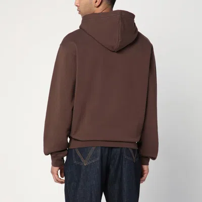 Jacquemus Gros Grain Hooded Sweatshirt In Brown