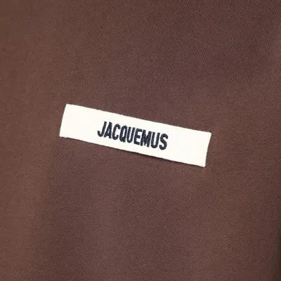 Jacquemus Gros Grain Hooded Sweatshirt In Brown