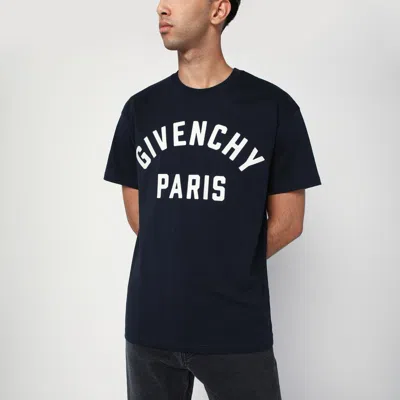 Givenchy Navy Short-sleeved T-shirt With Logo
