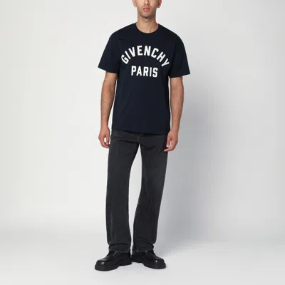 Givenchy Navy Short-sleeved T-shirt With Logo