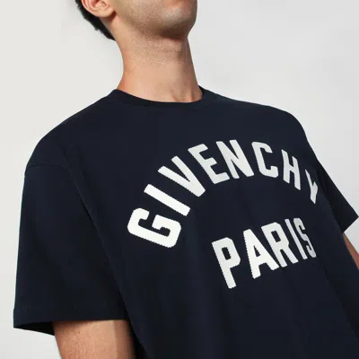 Givenchy Navy Short-sleeved T-shirt With Logo