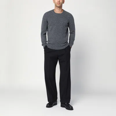 Drumohr Crew-neck Cashmere Sweater In Gray