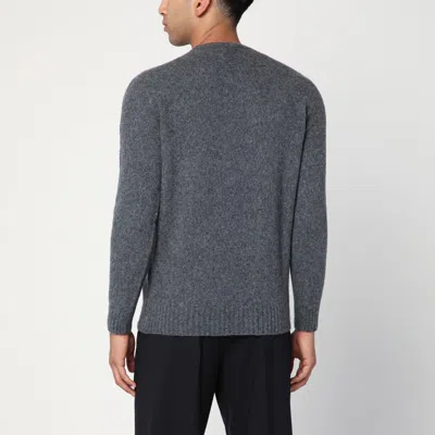 Drumohr Crew-neck Cashmere Sweater In Gray