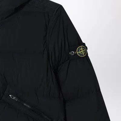 Stone Island Black Zip Jacket In Black