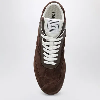 Chloé Kick Chocolate Sneakers In Suede