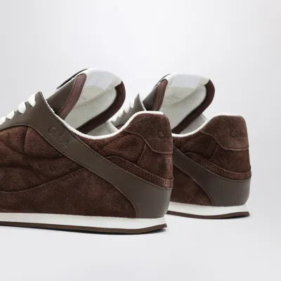 Chloé Kick Chocolate Sneakers In Suede