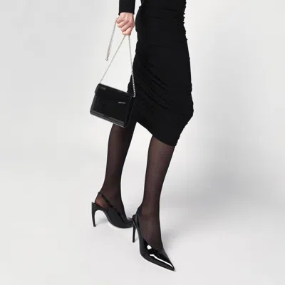 Jimmy Choo Candy Logo Acrylic Clutch In Black