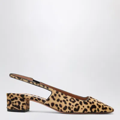 Aquazzura Ginza 35 Leopard-print Calf Hair Slingback Pumps