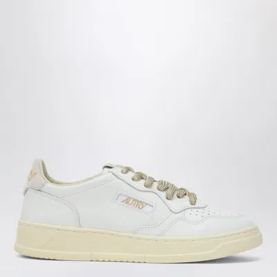 Autry Low-top Sneakers With Suede Accents And Golden Details