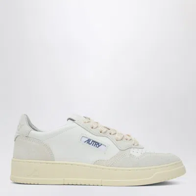 Autry Medalist White Leather And Suede Trainer