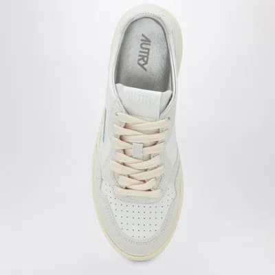 Autry Medalist White Leather And Suede Trainer
