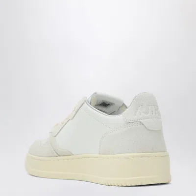Autry Medalist White Leather And Suede Trainer
