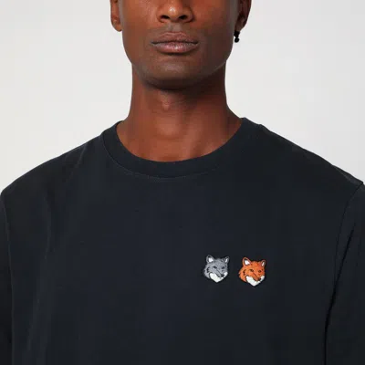 Maison Kitsuné Double Fox Patch Cotton Jersey T-shirt