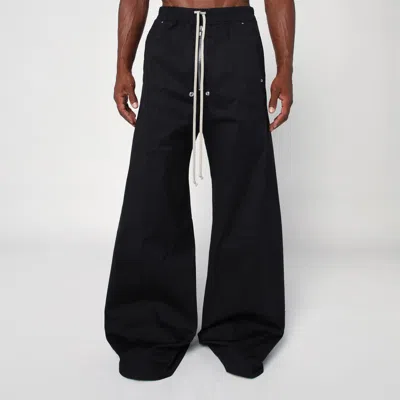 Rick Owens Wide-leg Trousers With High Waist And Utility Pockets In Black