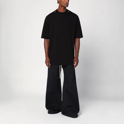 Rick Owens Wide-leg Trousers With High Waist And Utility Pockets In Black