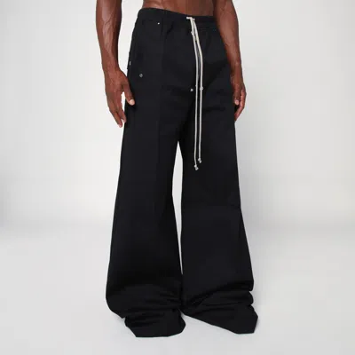 Rick Owens Wide-leg Trousers With High Waist And Utility Pockets In Black