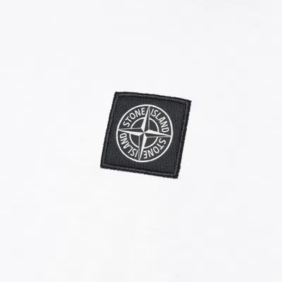 Stone Island Slit Fit Cotton Jersey T-shirt With Patch Logo In White