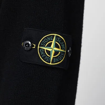 Stone Island Ribbed Detail Crew Neck Sweatshirt With Iconic Badge