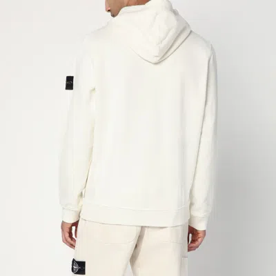 Stone Island Brushed Organic Cotton Fleece Hoodie Clothing In White