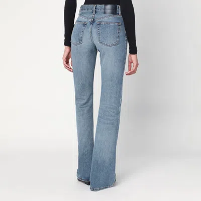 Haikure Flared Flora Jeans In Blue With Washed Effect