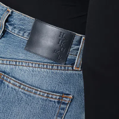 Haikure Flared Flora Jeans In Blue With Washed Effect