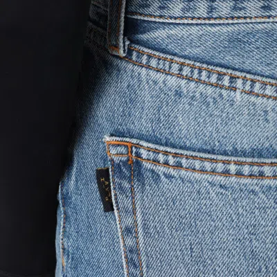Haikure Flared Flora Jeans In Blue With Washed Effect