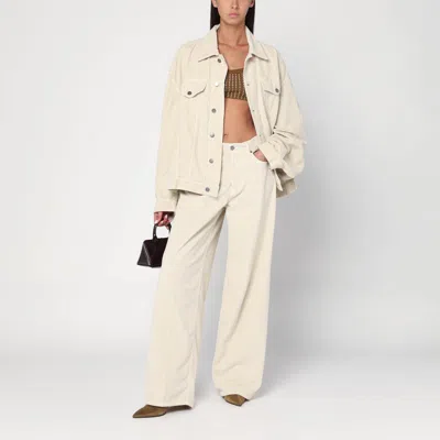 Haikure Wide Ecru Corduroy Jacket In Multi