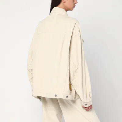 Haikure Wide Ecru Corduroy Jacket In Multi