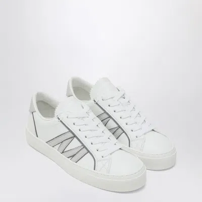 Moncler White Leather Monaco2 Sneakers