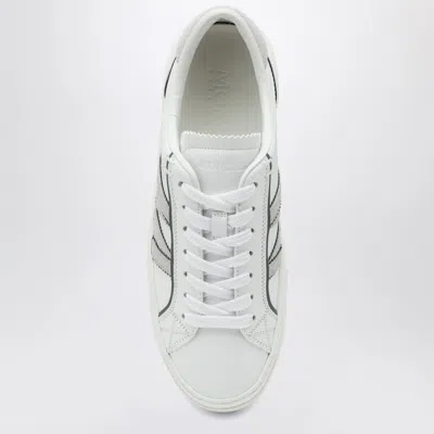 Moncler White Leather Monaco2 Sneakers