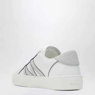 Moncler White Leather Monaco2 Sneakers
