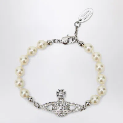 Vivienne Westwood Mini Bas Relief Bracelet Platinum