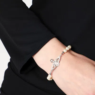 Vivienne Westwood Mini Bas Relief Bracelet Platinum