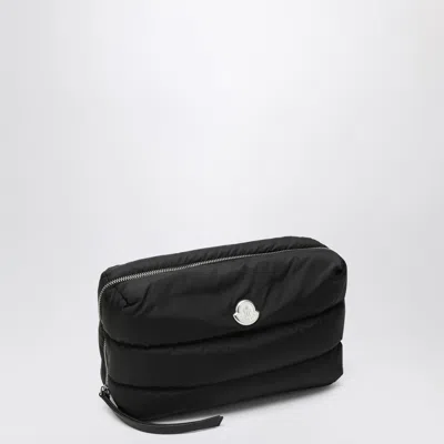 Moncler Caradoc Beauty Case In Quilted Black Nylon In Black
