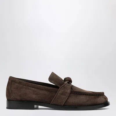 Bottega Veneta Astaire Fondente Suede Moccasin In Brown