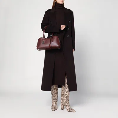Stella Mccartney Burgundy Synthetic Leather Ryder Medium Shoulder Bag
