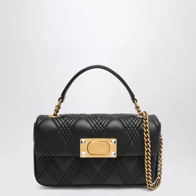 Valentino Quilted Chain Strap Shoulder Bag Studs In Black