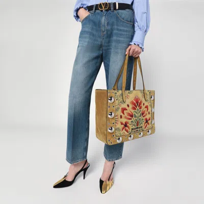 Valentino Garavani  Medium Tote Bag Nellcôte In Jacquard Fabric