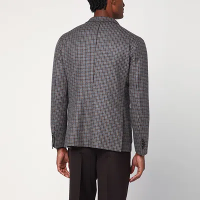 Tagliatore Tailored Blazer Houndstooth Front Pockets In Black