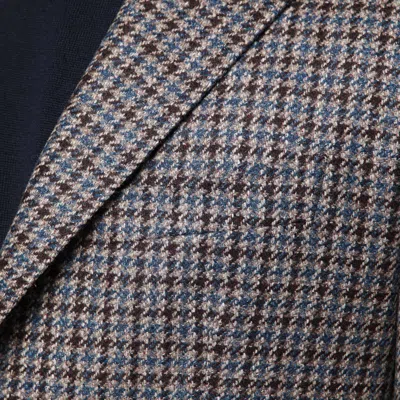 Tagliatore Tailored Blazer Houndstooth Front Pockets In Black