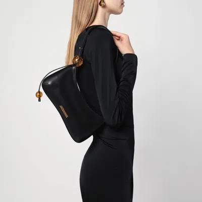 Jacquemus Women Black Top Zip Fastening Adjustable Shoulder Strap Internal Patch Pocket Contrast